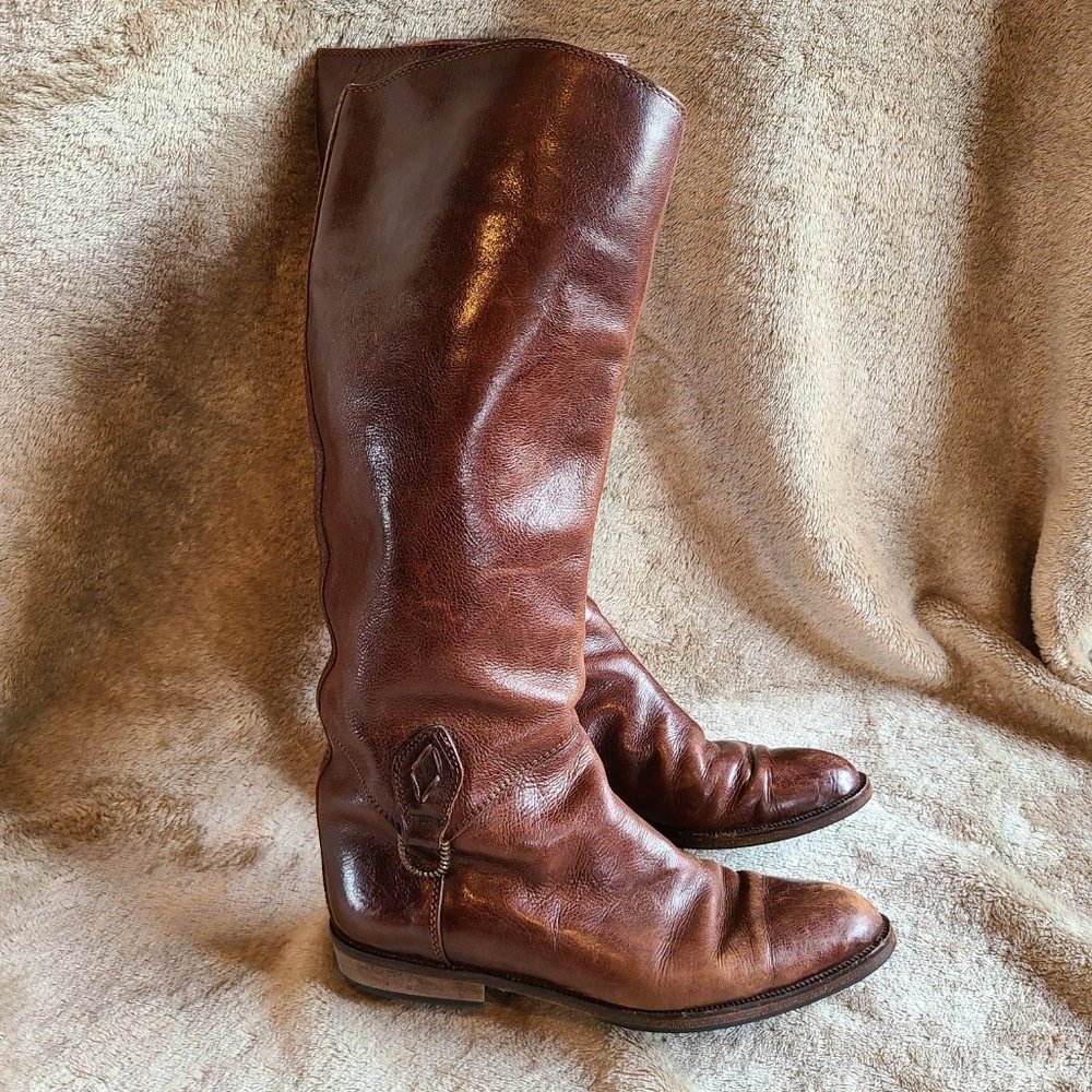 Joan & David Brown Leather Riding Boot - Picture 14 of 15